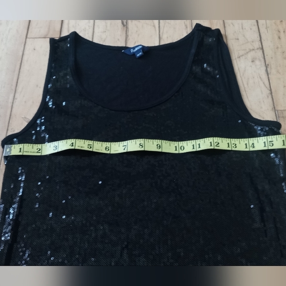 Vintage Reitmans Black Sequined Sleeveless Top 🌿 Medium - Picture 4 of 5